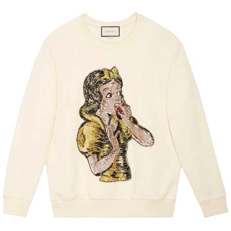 snow white gucci sweater|gucci bee embroidered sweater.